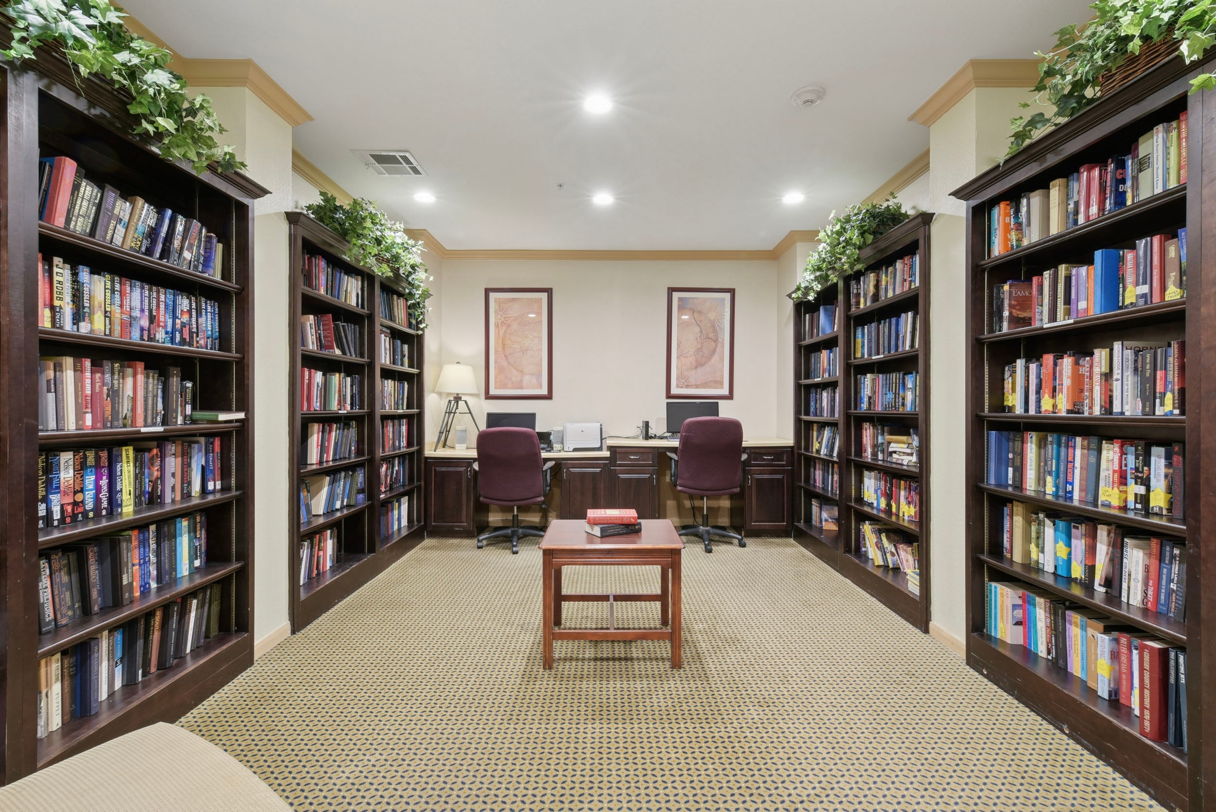 rral modern library room